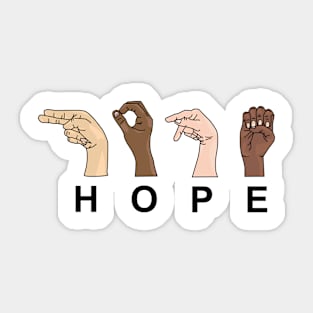 Hope in Sign Language Sticker